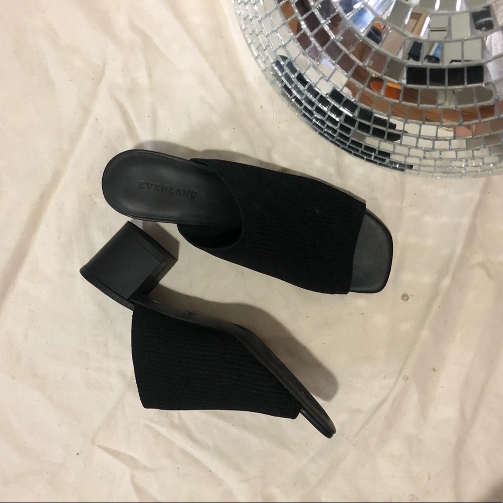Black Everlane Glove Mule in ReKnit